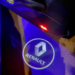 3000 K or -Projecteur 3D avec Logo et ombre, lampe de bienvenue pour voiture Renault Koleos 2008 2009 2010 2011 2012 2013 2014 2015