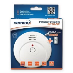 12x détecteur de fumée Nemaxx SP10-NF - alarme de fumée de haute qualité avec technologie photoélectrique sensible selon la