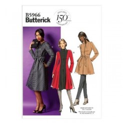 BUTTERICK PATTERNS - B5966 RR Patron de couture pour manteau veste et ceinture pour femme Blanc Cuisine Maison Loisirs cratifs Coutu