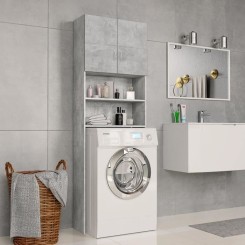 !LUXS 7790Excellent Meuble pour machine à laver Style Contemporain Décor - Meuble de salle de bain Meuble Toilette Meuble WC Gris bé