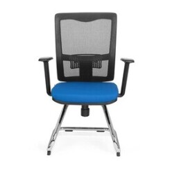 Chaise visiteur / chaise de conférence / chaise carlton pro v tissu noir / bleu  hjh office