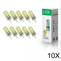 10 Package G4 Ampoule LED 3W LED Bulb Blanc Froid 48 SMD 3014LED 250LM Spot Ampoule Lampe DC12V Lumiere LED [Classe énergétique A+]
