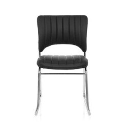 Chaise de conférence / chaise visiteur / chaise caspi v pu noir hjh office
