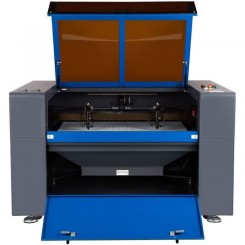80W Graveur de Laser d'Imprimante Réglable, 600X1000MM Machine de Gravure Laser de CO2 avec Port USB Universel Double Têtes