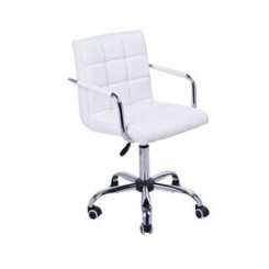 Chaise de bureau fauteuil manager pivotant blanc