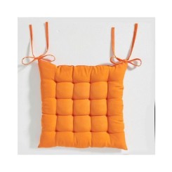 Ac-déco - Galette de chaise matelassée 40 x 40 cm - Mandarine