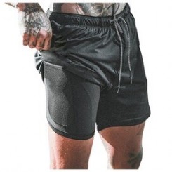 Accessoires fitness GENERIQUE Short de bain pour homme short de fitness boxer brief maillot de bain pantalon de sous-vtement serr@w11304