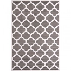 Carpeto Rugs Tapis Salon Poils Ras Moderne Marocain Motif Géométrique Gris 120 x 170 cm model: 41022