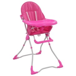 1165Store® Chaise haute pour bébé évolutive Ergonomique ,Siège Rehausseur Pour Enfant, Rose et blanc