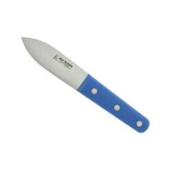 Cuisine couteaux a huitres divers - 1623 - couteau coquille saint-jacques bleu inox