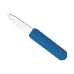 Cuisine couteaux a huitres divers - 1402 - couteau huitres le maitre ecailler bleu inox