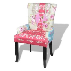 ??Scandinave- Fauteuil chaise en style français design de patchwork Fauteuil de relaxation - Fauteuil Relax Fauteuil Tv Faut9428