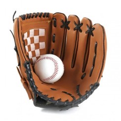 (Brown, 9.5inch) 1pc Sports Baseball et gant de Softball Professionnel Baseball et Mittball Mitt avec un pichet épaississant en cuir