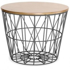 Table basse Iconik Interior Table d'appoint basket gris foncé