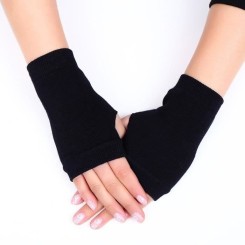 Gants tricotés en laine de cachemire pour femme, couleur unie, chaud et épais, pour écran tactile, pour tablette, [7FC589B]