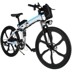 26- VTT/Vélo électrique vélo de montagne pliant avec batterie lithium-ion - Blanc EU