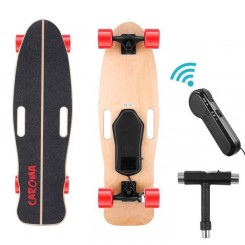 CAROMA Skateboard Électrique 82cm avec Télécommande sans Fils, Planche en bois d'érable 8 Couches, Longboard pour Ado, Adultes