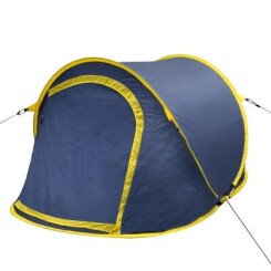 vidaXL Tente de camping pour 2 personnes bleu-marine / Jaune