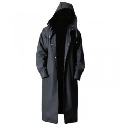 Black XL -Manteau long imperméable à capuche pour adulte, imperméable, noir, à la mode, pour garçon et fille, voyage, escalade, pêch