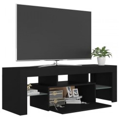 (804347) Meuble TV avec lumières LED Noir 120x35x40 cm LIS