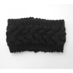 20 -Bandeau tricoté en laine pour femme, 28 couleurs, chaud, solide, Crochet, couvre chef, Bandana large, accessoires, Turban, hiver