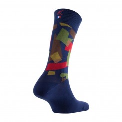 chaussette colorée homme motifs formes géométriques - fabriquée en France - KINDY