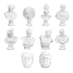 10pcs Resin Craft Adornments Bust Decor Exquisite Static Portrait Ornaments statue - statuette objet de decoration - bibelot