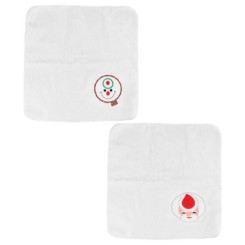 2 pièces adorables serviettes de cadeau de noël gant de toilette en coton de torchon - essuie-main linge de table - cuisine