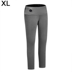 1 paire de pantalon chauffant intelligent pour femme hiver nouveau pantalon chauffant USB  XL gris