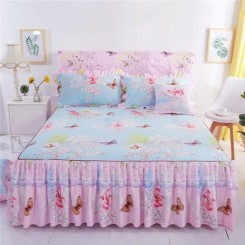 11-3pcs 200x220cm -Couvre lit en dentelle motif Floral,couvre lit élégant,décoration de chambre à coucher,couvre matelas antidéra