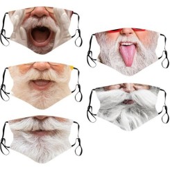 5pc bouche pour la protection contre la poussière masque facial masque drôle masque d'impression de noël j960