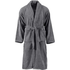 ?2185Bonne qualité - Peignoir unisexe Terry 100 % Robe de Chambre Peignoir de Bain-Peignoir Unisexe homme femme en Coton Anthracite