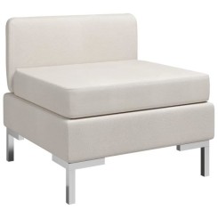 5929[BON]Canapé central sectionnel,Canapé d'angle,Canapé droit fixe - Moderne Design,Sofa de Salon Bureau avec coussin Tissu Crème65