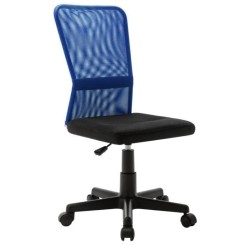 #34305 Fauteuil de Bureau - Chaise de bureau Gaming Noir et bleu 44x52x100 cm Tissu en maille Meuble©