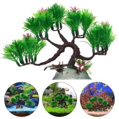 1PC Artificiel plante d'aquarium - vivarium - terrarium - decoration vegetale - substrat - racine - bois decoration de l'habitat
