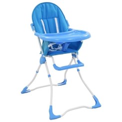 9924GENIAL® Chaise haute pour bébé évolutive Ergonomique ,Siège Rehausseur Pour Enfant, Bleu et blanc