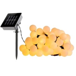LUMI JARDIN Guirlande lumineuse à boule solaire Billy Solar - Lumière blanc - 60 boules - 700 cm