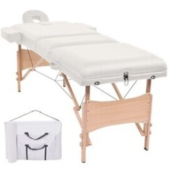 Massage et relaxation famille honiara table de massage pliable à 3 zones 10 cm d'épaisseur blanc