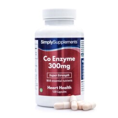 Coenzyme Q10 300mg - 120 Gélules - Adapté aux végétaliens - Jusqu’à 4 mois de bienfaits -SimplySupplements