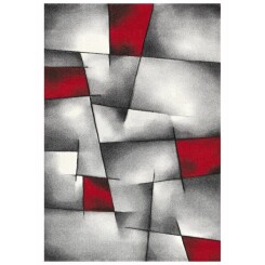 BRILLANCE Tapis de salon  120x170 cm rouge, noir et gris