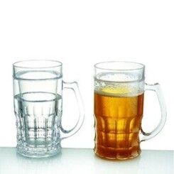 Article de décoration Totalcadeau Mug rafraichissant pour bière 400 ml verre double paroi réfrigérant
