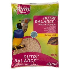 AIME Nutri'balance Mélange de graines - Pour oiseaux exotiques - 3kg