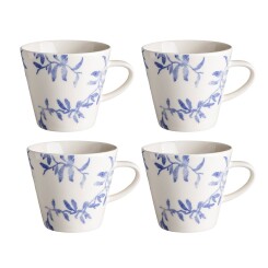 Lot de 4 mugs Havspil 30cl bleu-blanc