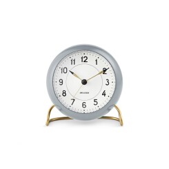 Horloge de table AJ Station 12 cm gris-blanc