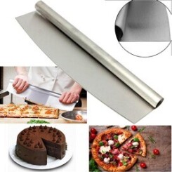 Accessoire de cuisine / cuisson Generic Coupe-pizza en acier inoxydable 12 pouces lame rocker style trancheuse professionnelle vinwo2567
