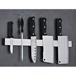 Barre à couteaux aimantée de 50cm Bandeau magnétique de suspension porte couteaux barre magnétique mural support pour cuisine outil