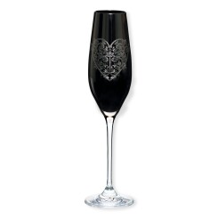 Flûte à champagne en verre noir 21cl - Lot de 6 - SANDRA