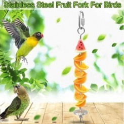 Accessoires de ménage Generic Support de nourriture pour oiseaux support de bâton de légumes de fruits de perroquet en acier inoxydable vinwo1369