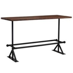 Table de bar bois massif de récupération marron 180x70x107 cm