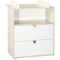 BABY PRICE ENZO Commode à langer 2 tiroirs 1 niche